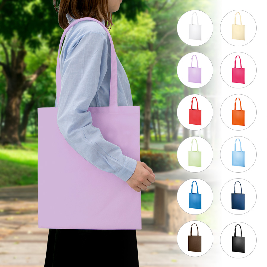 不織布フラットショルダートート