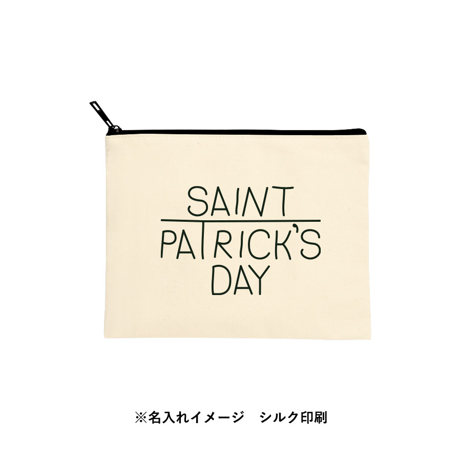 キャンバスフラットポーチ（M）ナチュラル