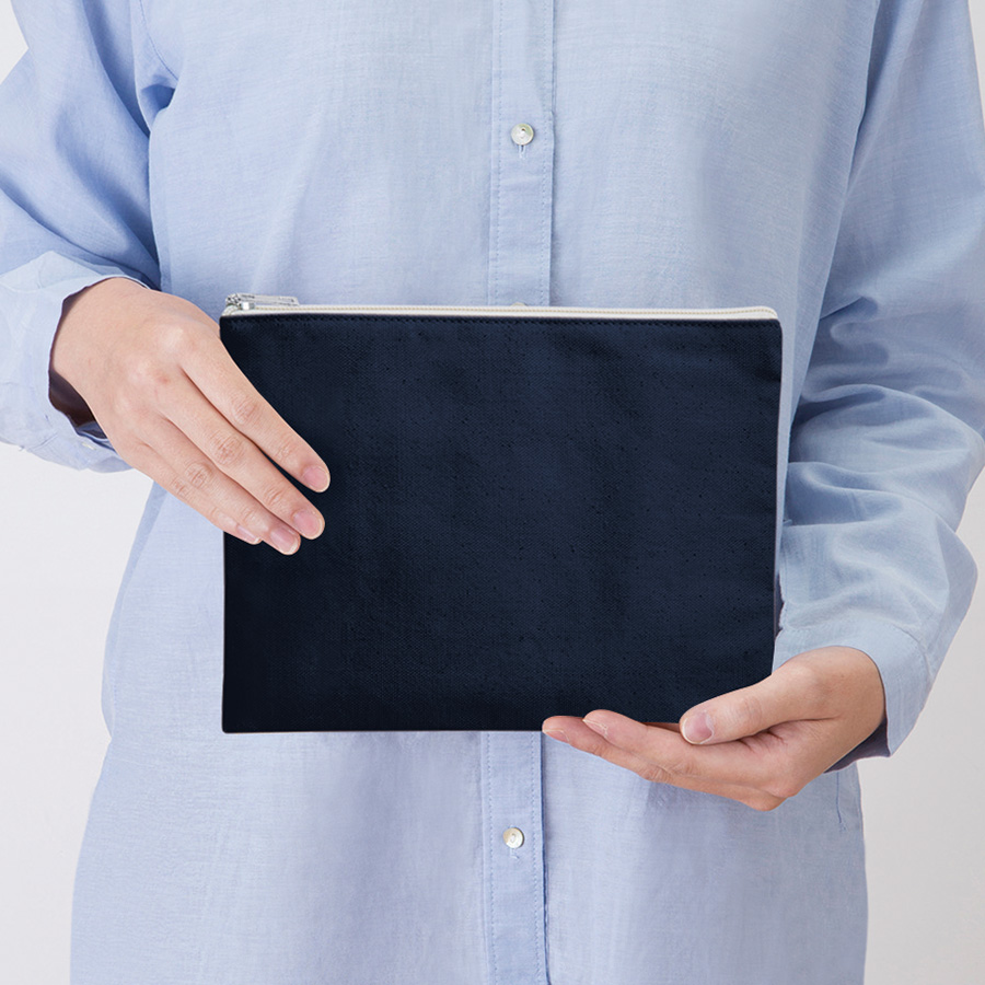 キャンバスフラットポーチ（M）