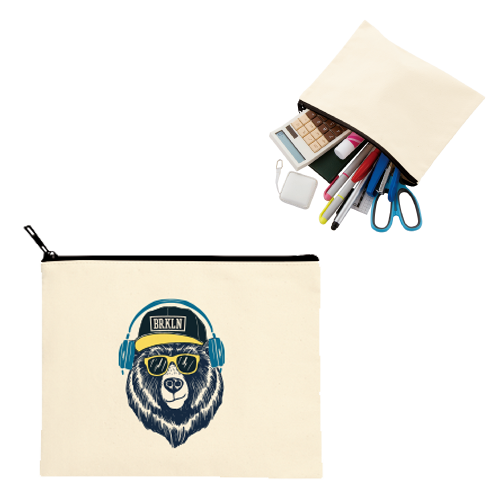 キャンバスフラットポーチ