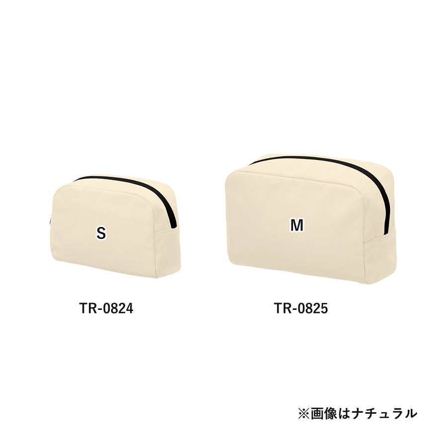キャンバスファスナーポーチ（M）　ナチュラル