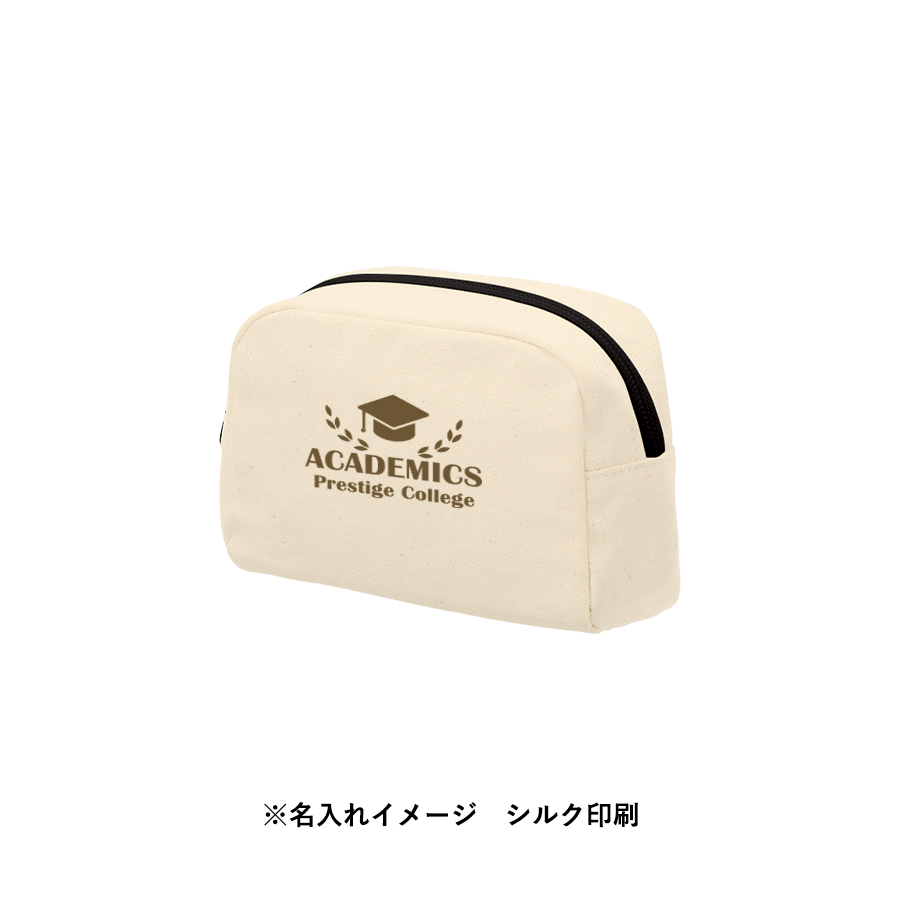 キャンバスファスナーポーチ（S）　ナチュラル