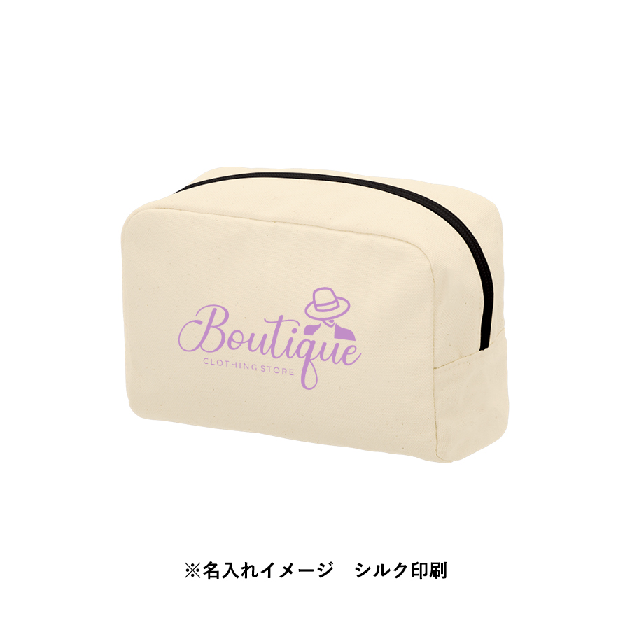 キャンバスファスナーポーチ（M）　ナチュラル