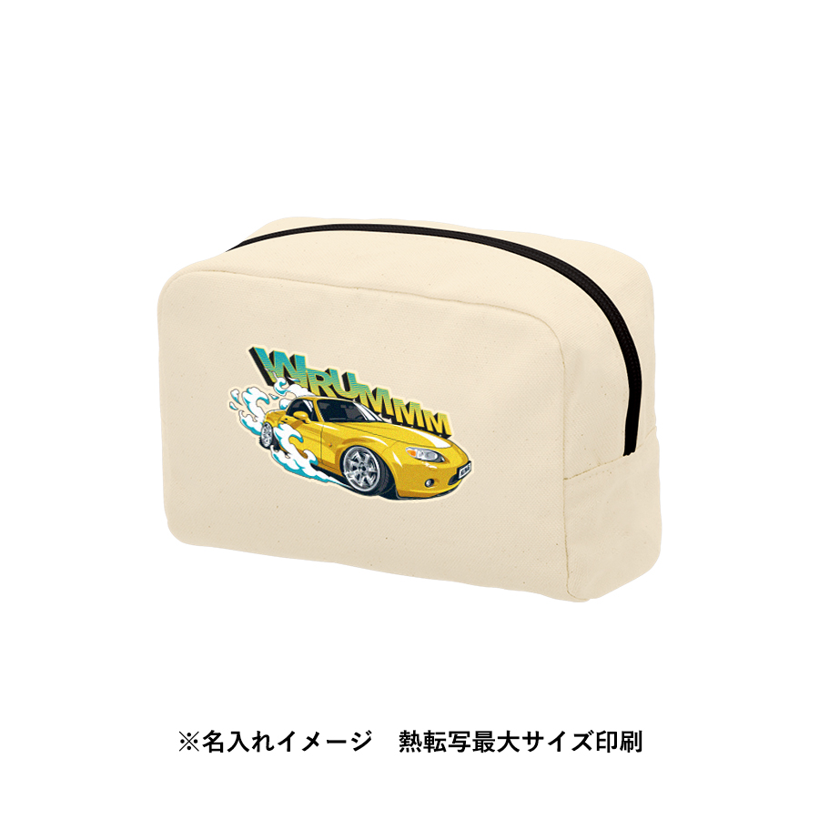 キャンバスファスナーポーチ（M）　ナチュラル