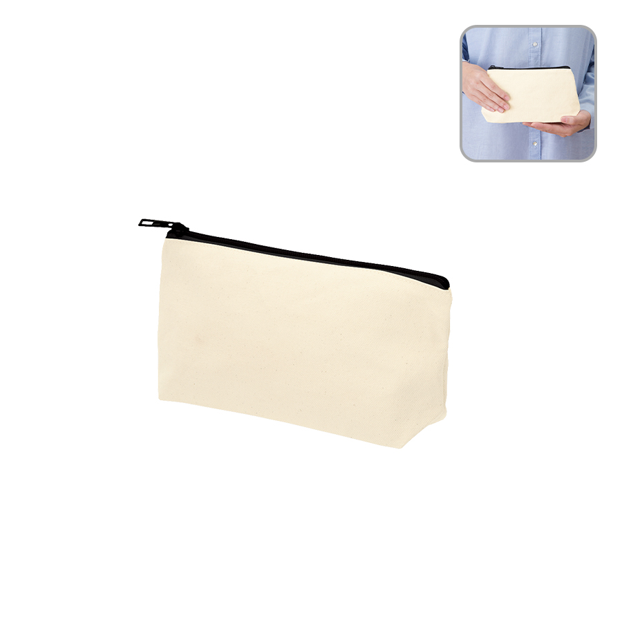 TR-0826-008キャンバスベーシックポーチ　ナチュラル