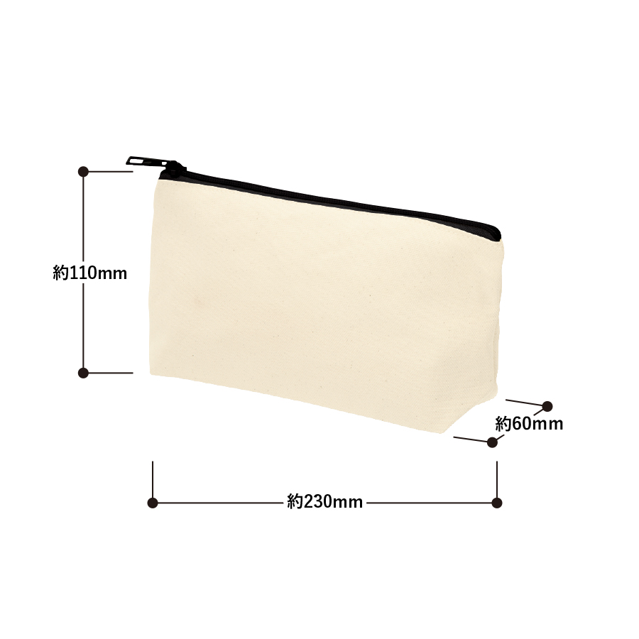 キャンバスベーシックポーチ　ナチュラル