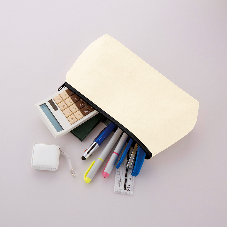 キャンバスベーシックポーチ　ナチュラル