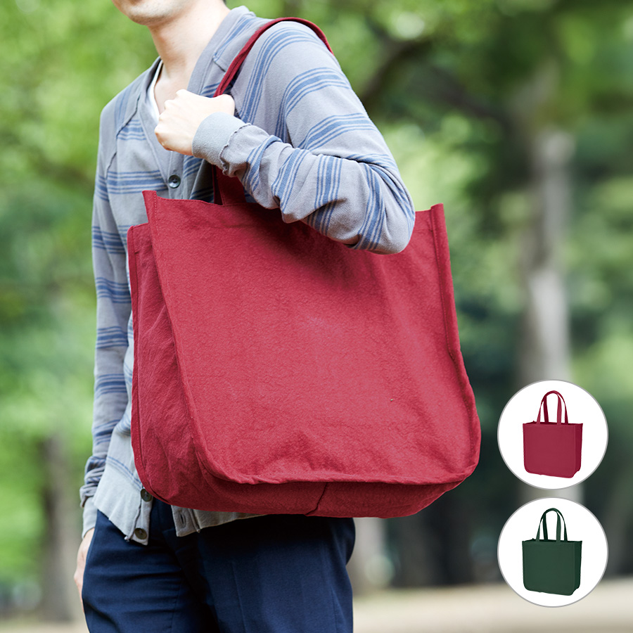 TR-0842【アウトレット】ウォッシュキャンバスホリデートート（L）