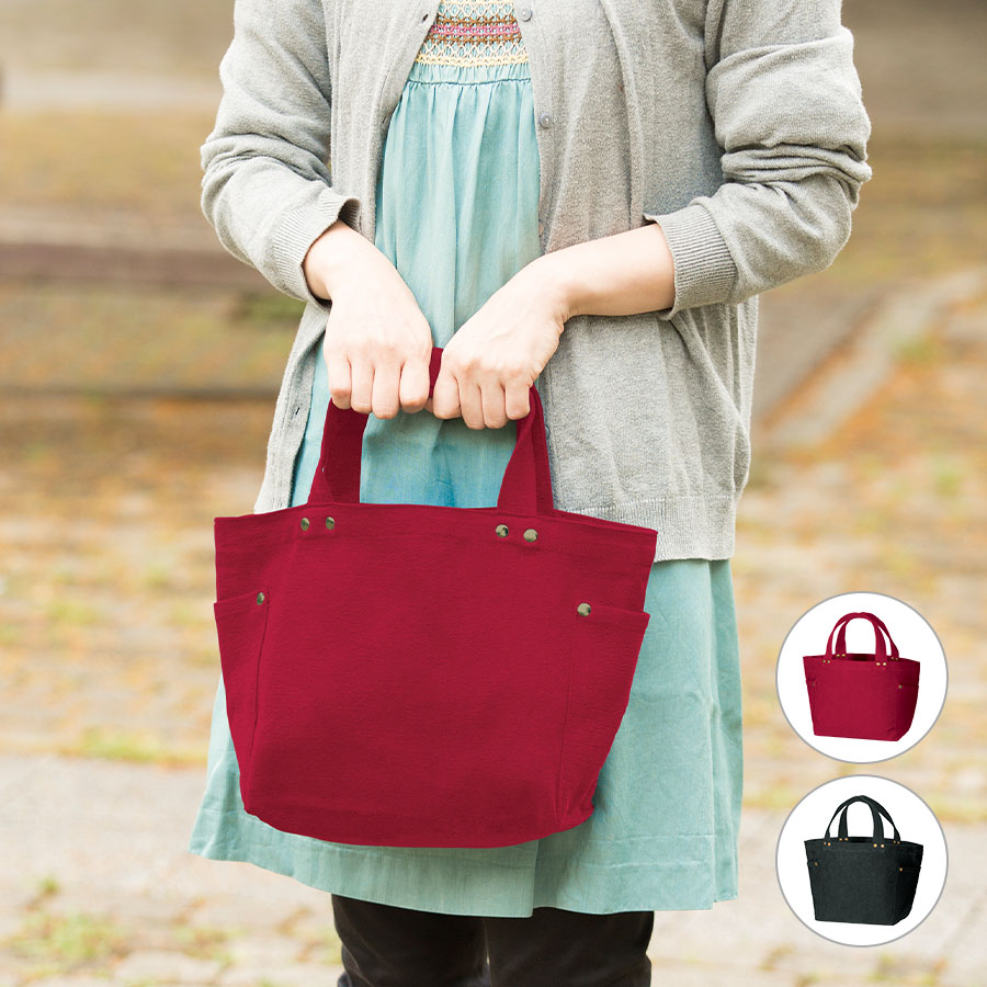 TR-0843【アウトレット】ウォッシュキャンバスマルチスタッズトート（S）