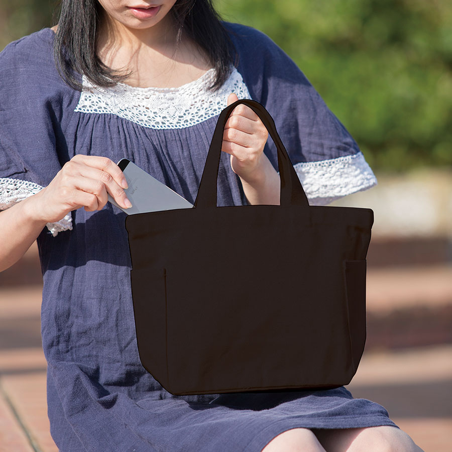 TR-0852【アウトレット】厚手キャンバスマルチトート（S）　ナイトブラック