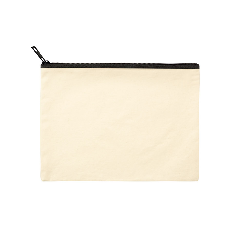 キャンバスフラットポーチ（L）　ナチュラル