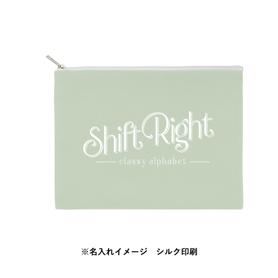 キャンバスフラットポーチ（L）