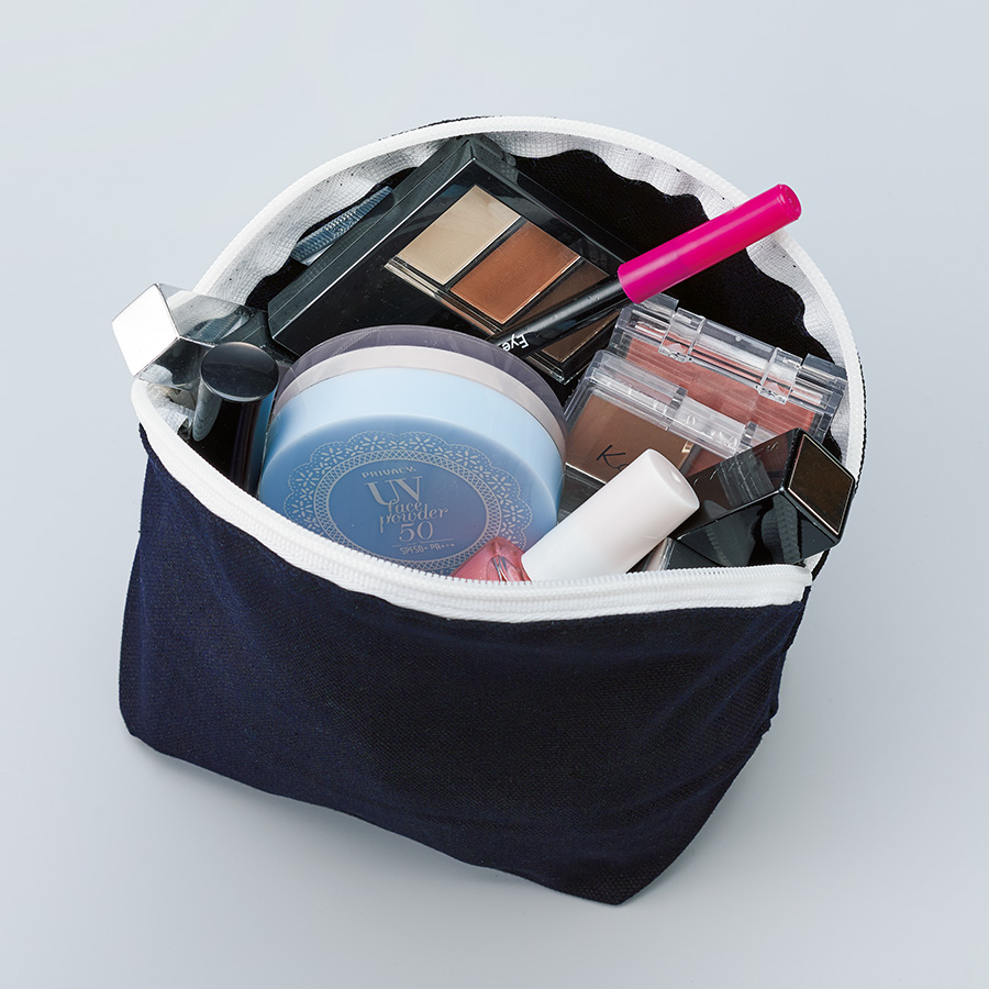 キャンバスシェルポーチ