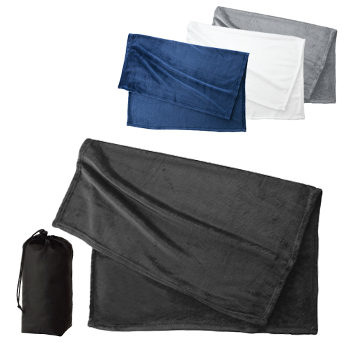 TR-0900【アウトレット】フリースブランケット（巾着付）