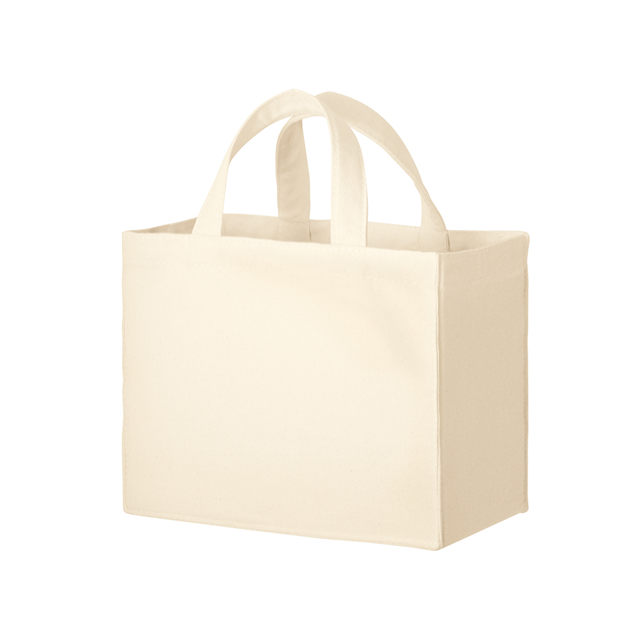 キャンバスボックスランチトート　ナチュラル