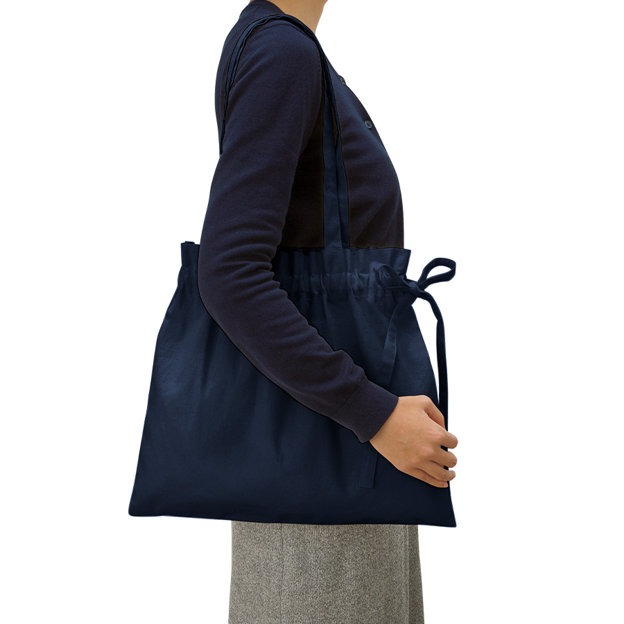 厚手コットンギャザーバッグ