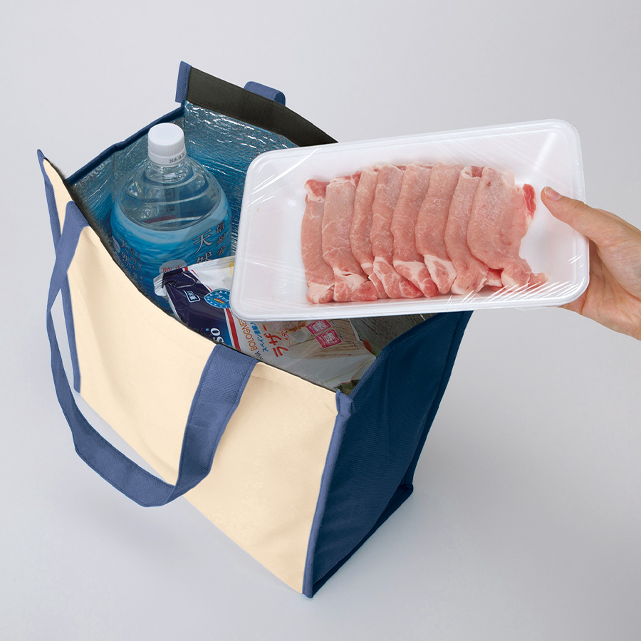 不織布保冷スクエアコンビトート
