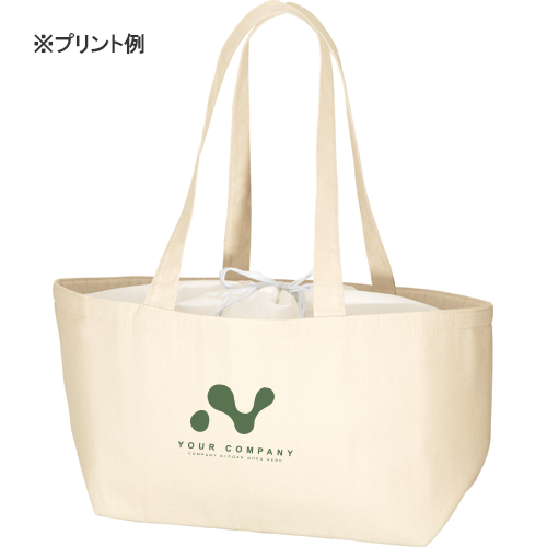 キャンバスピクニック保冷トート　ナチュラル