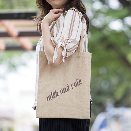 コットンリネンバッグ（Ｍ）ナチュラルベージュ