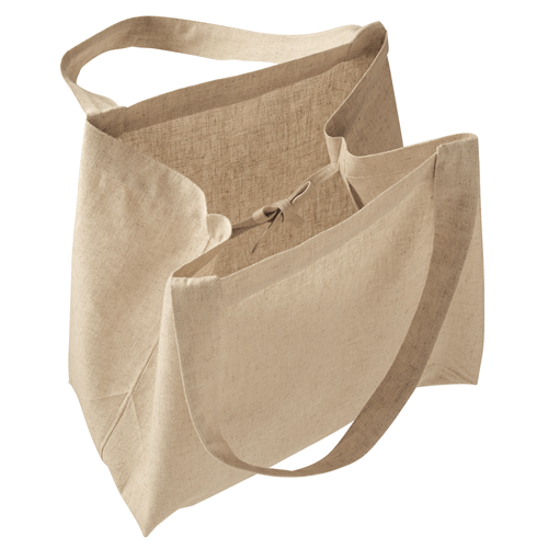 コットンリネンひも付たっぷりトート　ナチュラルベージュ