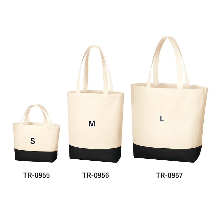 キャンバスカラーボトムトート（S）