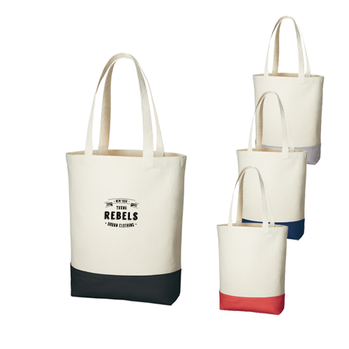 キャンバスカラーボトムトート