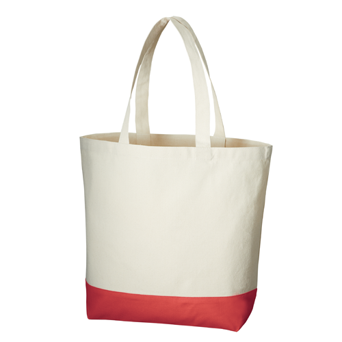 キャンバスカラーボトムトート（L）