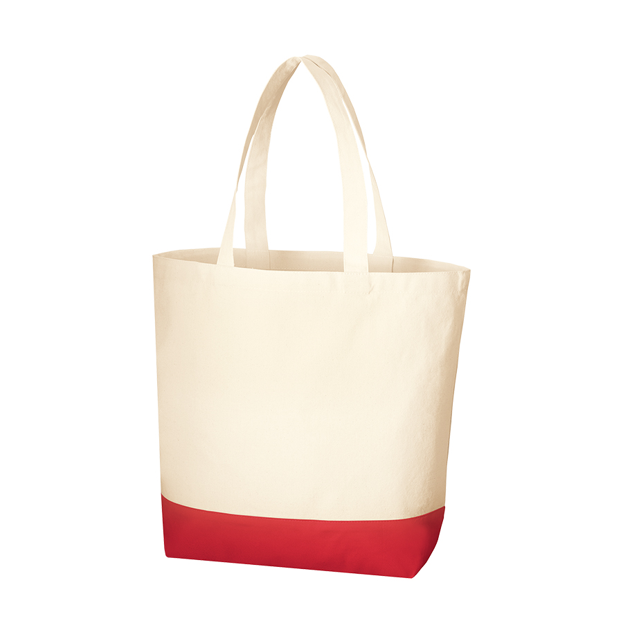 キャンバスカラーボトムトート（L）