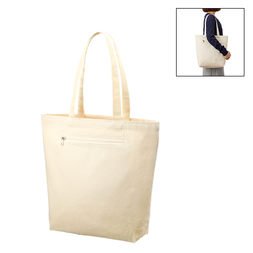 キャンバスファスナーポケットトート