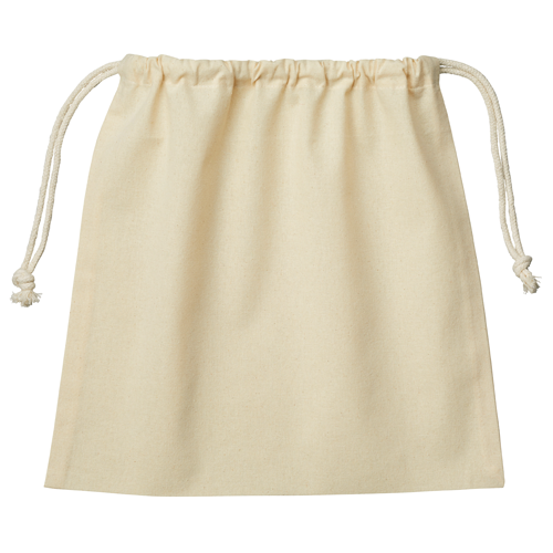 ネットバッグ　厚手コットン巾着付　ナチュラル