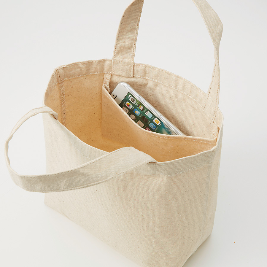 キャンバストート（S）インナーポケット付　ナチュラル