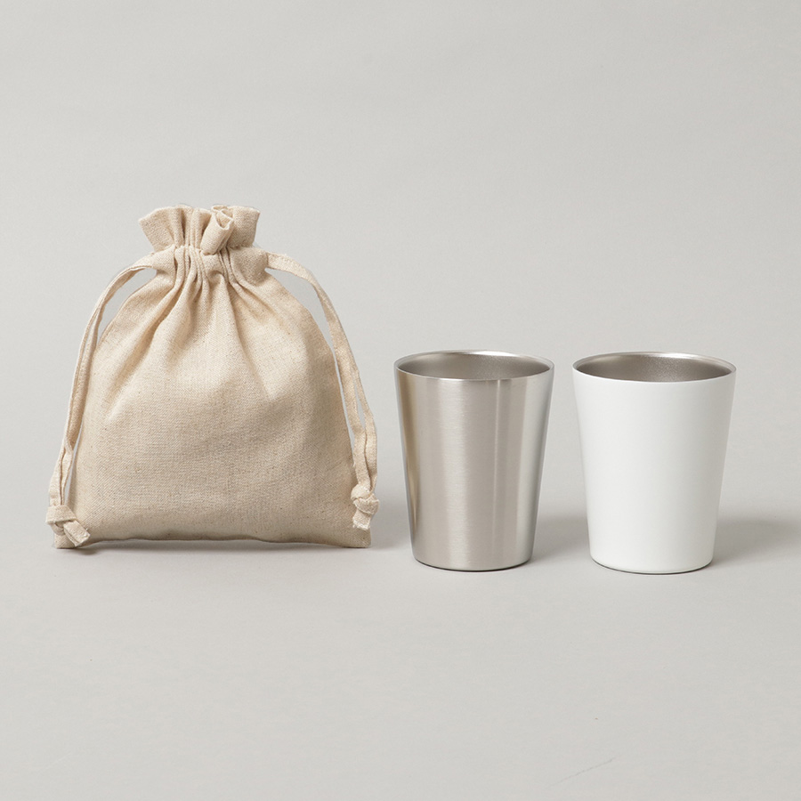 コットンリネン巾着（S）　ナチュラルベージュ