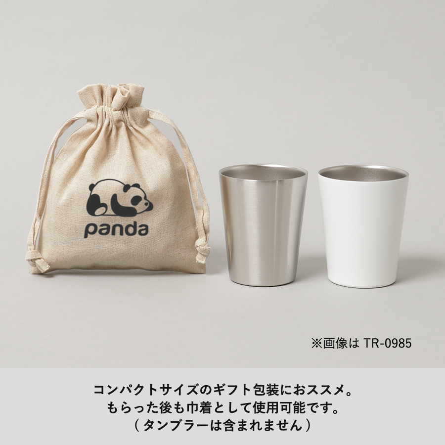 コットンリネン巾着（M）　ナチュラルベージュ