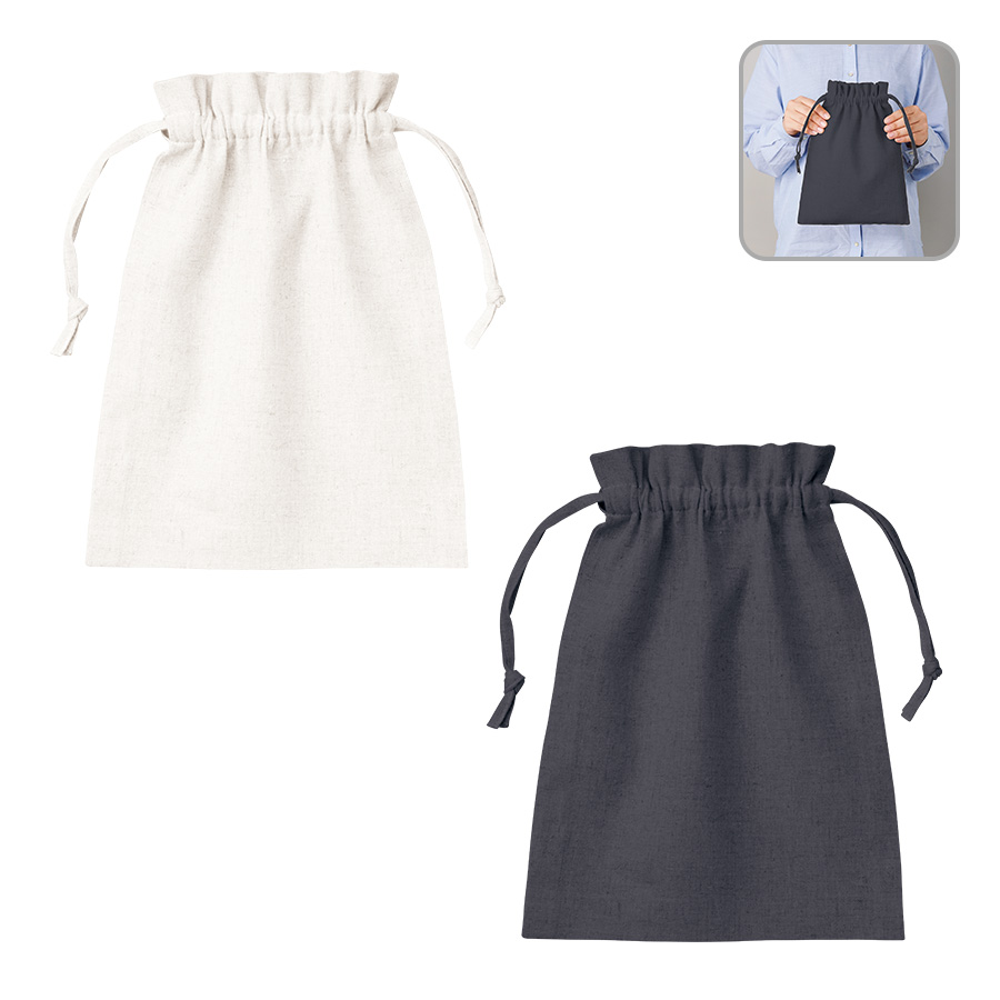コットンリネン巾着