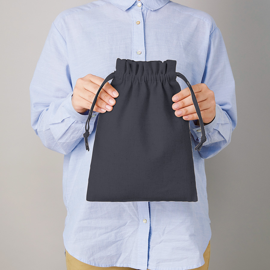 コットンリネン巾着（M）