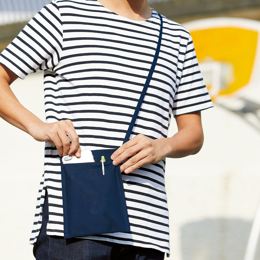 厚手コットンミニサコッシュ