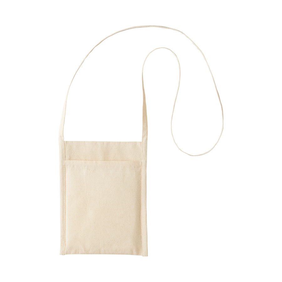 厚手コットンミニサコッシュ　ナチュラル