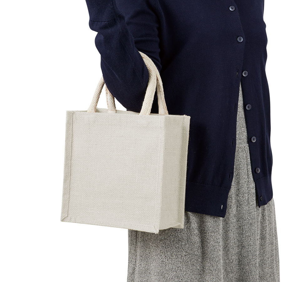 ジュートスクエアトート（S）