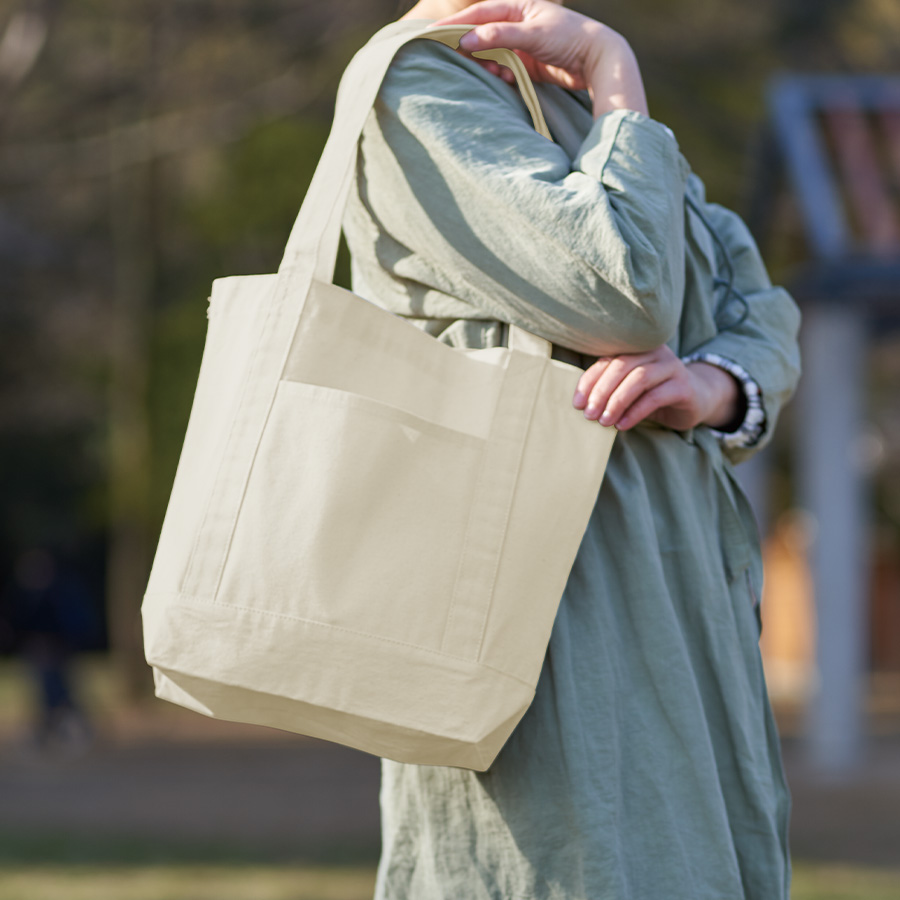 キャンバスライントート（M）　ナチュラル