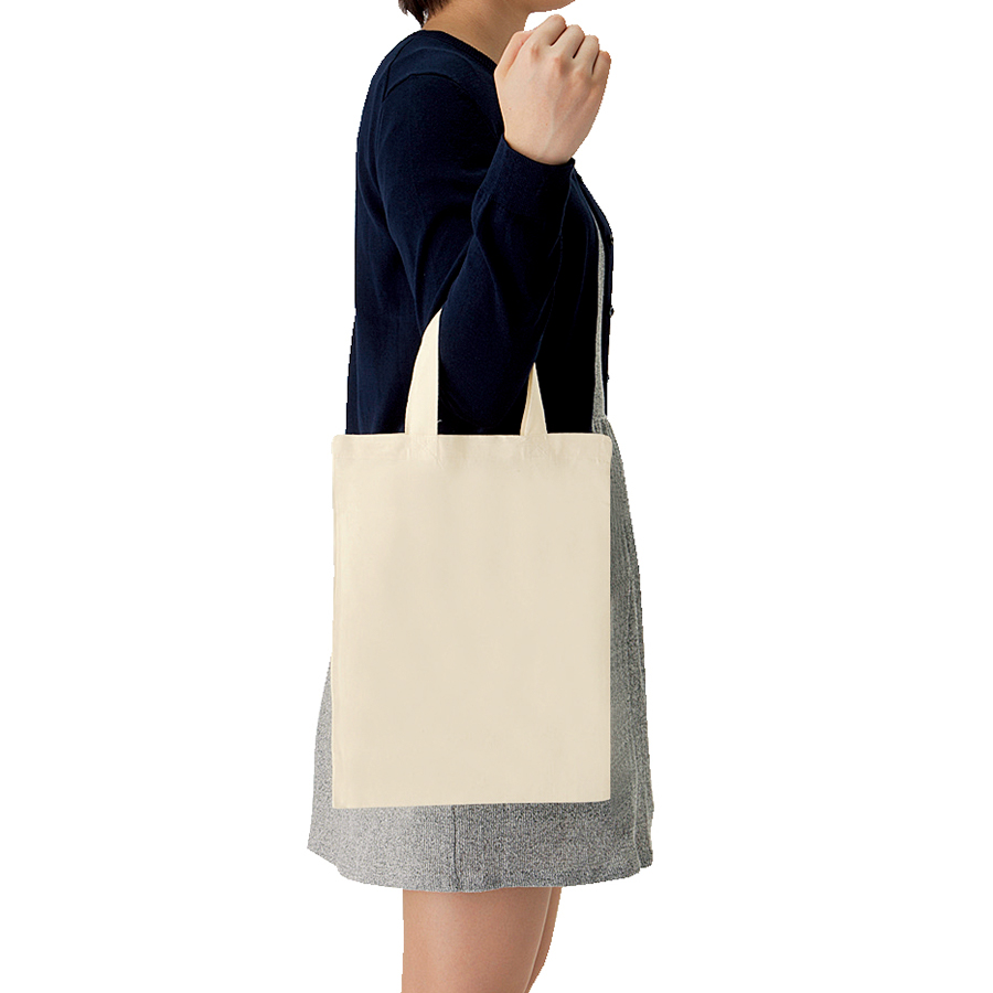 オーガニックコットンA4フラットバッグ　ナチュラル