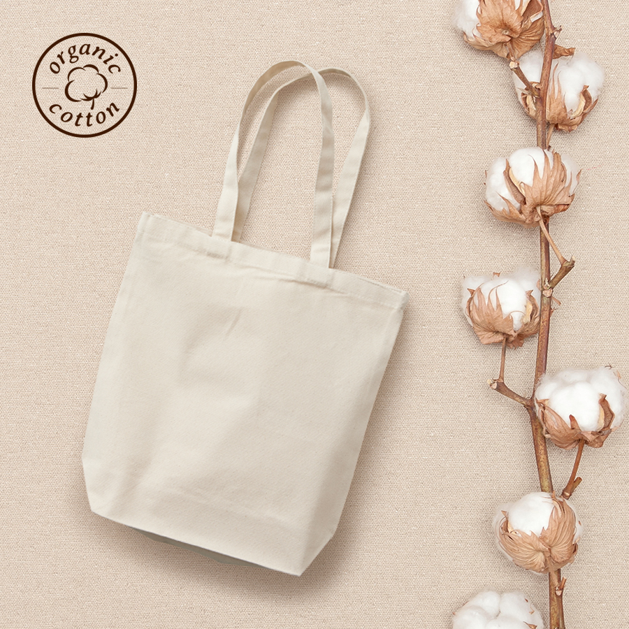 TR-1047-008オーガニックコットンキャンバストート（M）　ナチュラル