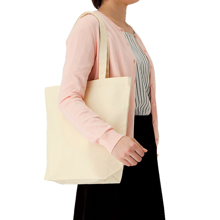 オーガニックコットンキャンバストート（M）内ポケット　ナチュラル