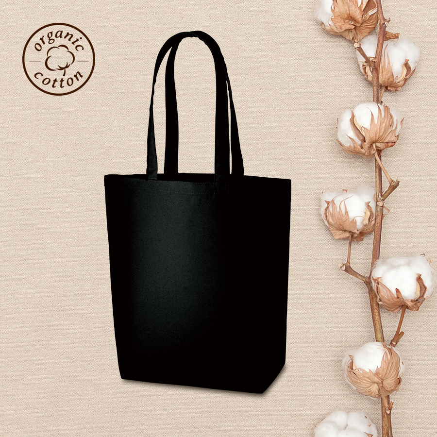 オーガニックコットンキャンバストート（M）ナイトブラック
