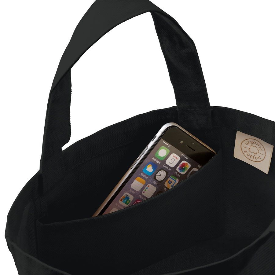 オーガニックコットンキャンバストート（S）内ポケット