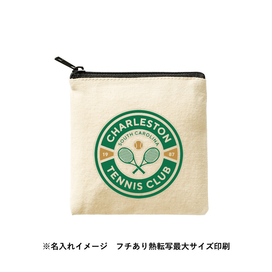 ライトキャンバスフラットポーチ（SS）　ナチュラル