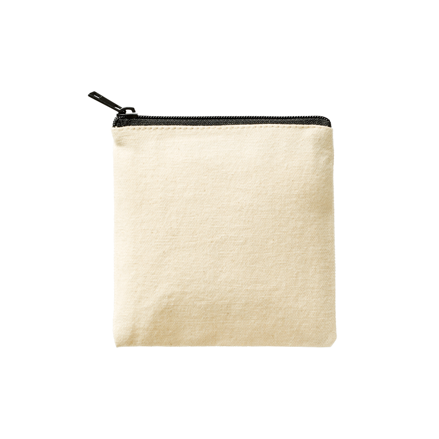 ライトキャンバスフラットポーチ（SS）　ナチュラル