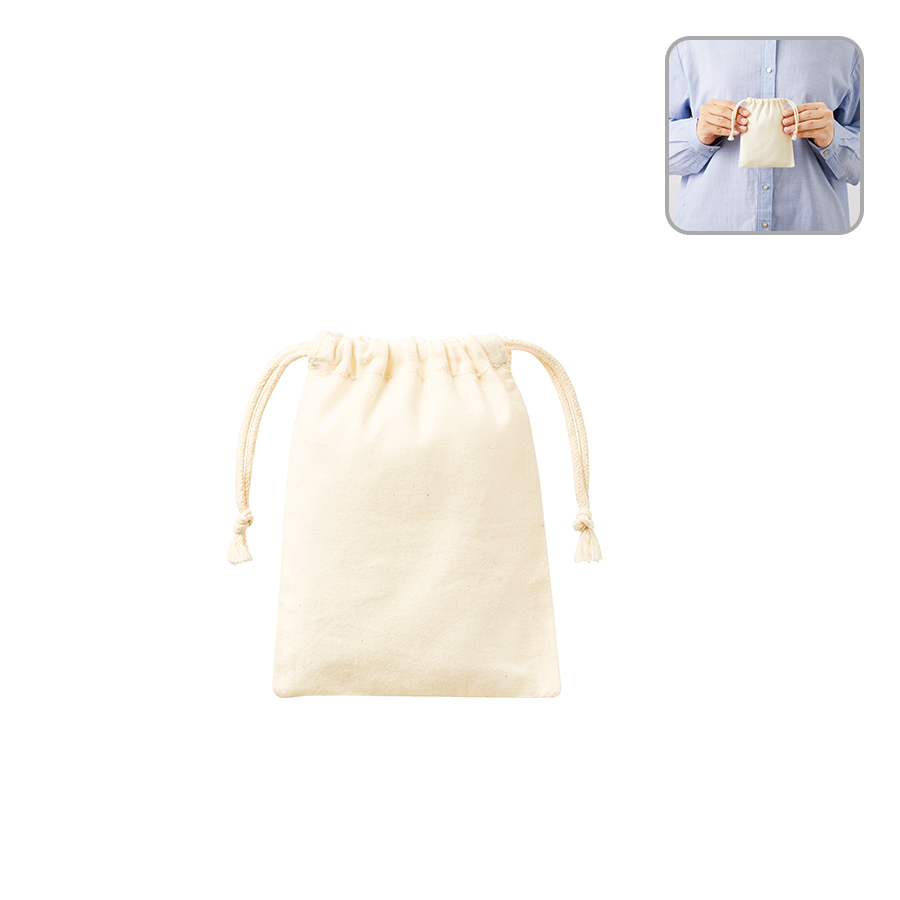 TR-1056-008コットン巾着（SS）ナチュラル