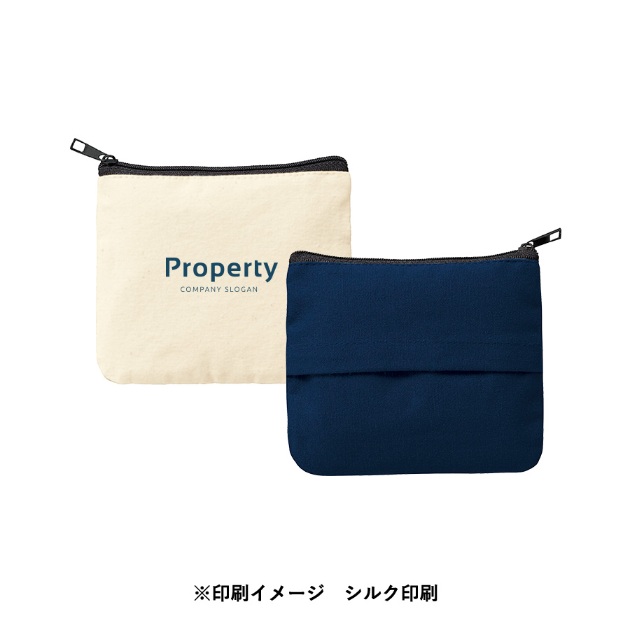 ライトキャンバスティッシュポーチ