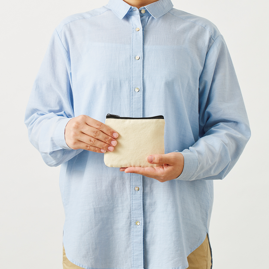 ライトキャンバスティッシュポーチ