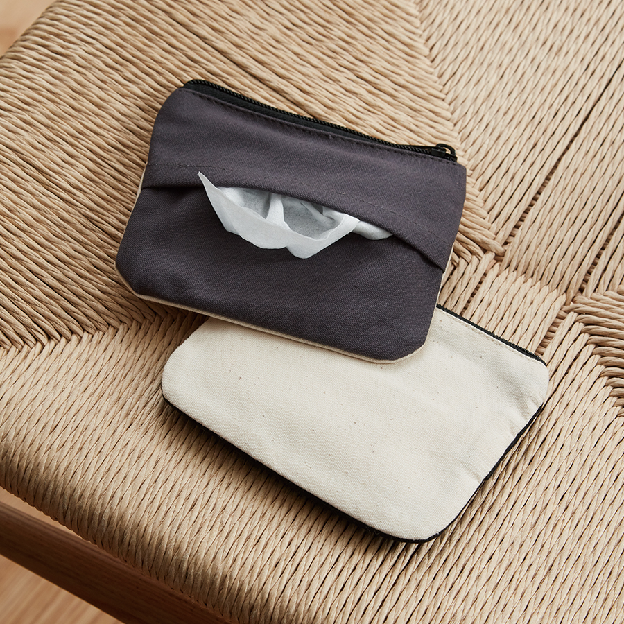 ライトキャンバスティッシュポーチ